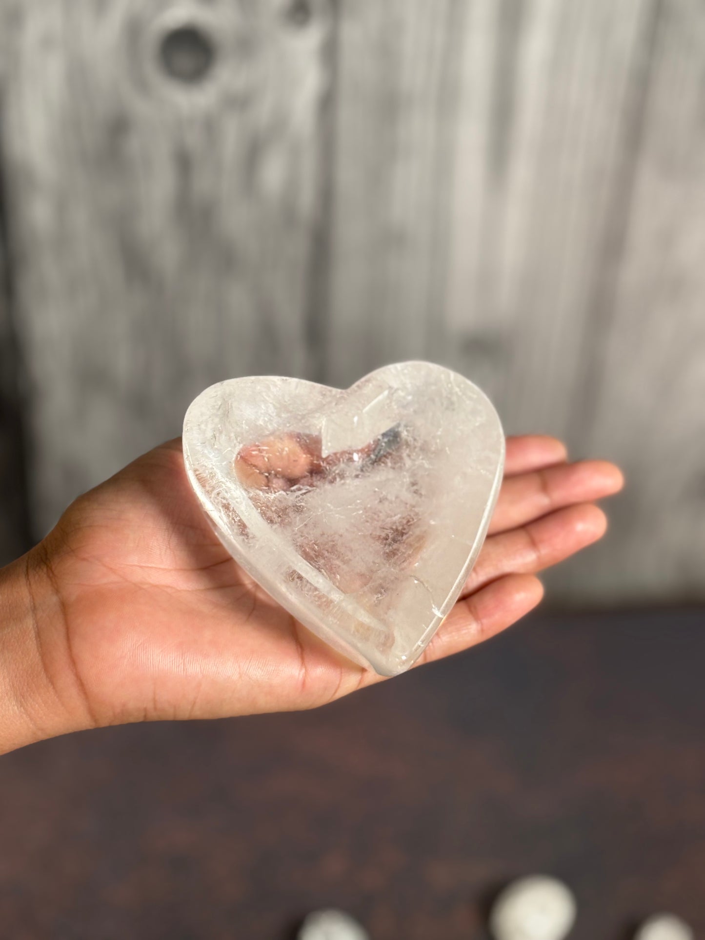 Clear Quartz Heart Shape Bowl - Amplifier of Energy & Intention