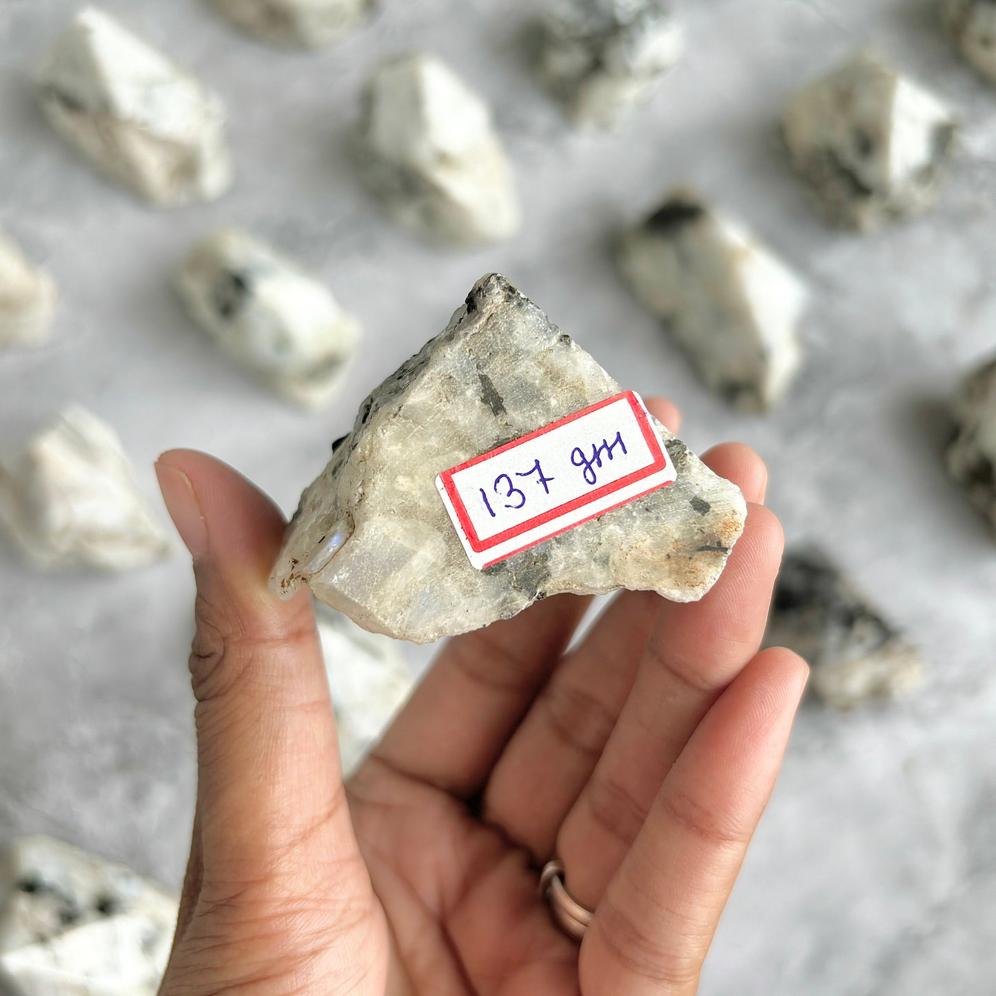 Rainbow Moonstone Raw with Polished Point - 137 Gm | Cultivates Compassion & empathy