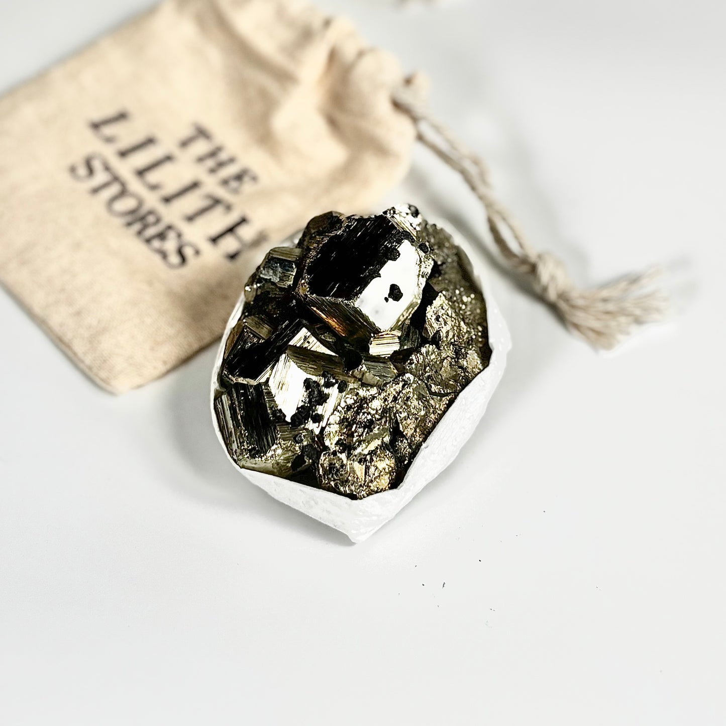 Peruvian Pyrite Cluster – 202g -Golden Brilliance & Striking Presence