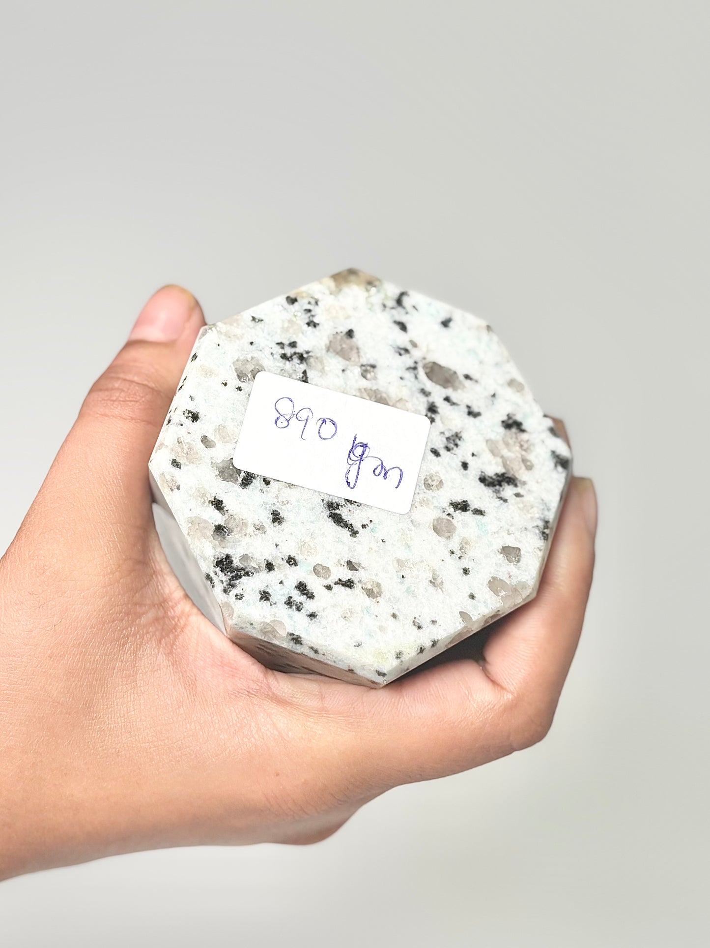 Eight Facet Indian Dalmatian Jasper Tower – 890g - Playful Elegance & Balanced Design