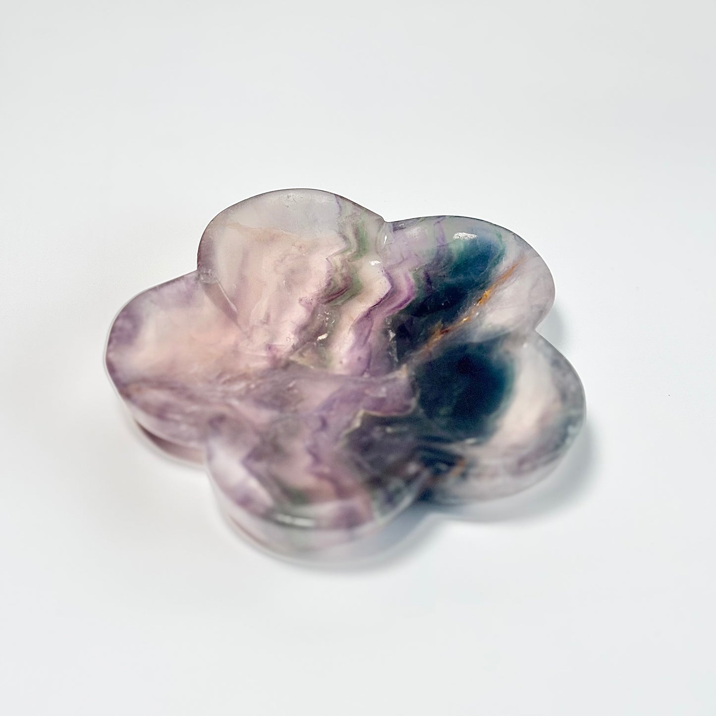 Flower-Shaped Multi Fluorite Bowl