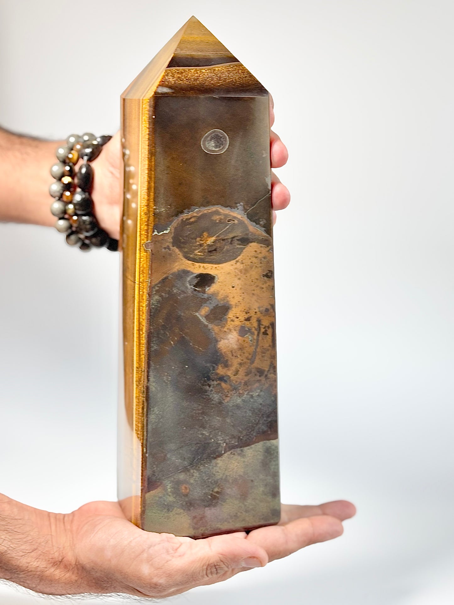 Tiger's eye XXL Four facet Tower - 4.4 Kg
