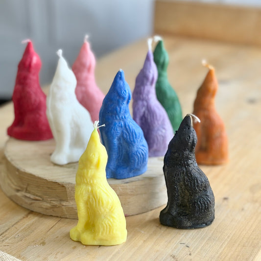 Howling Wolf Figurine Soy Candle - | Colour Option Available