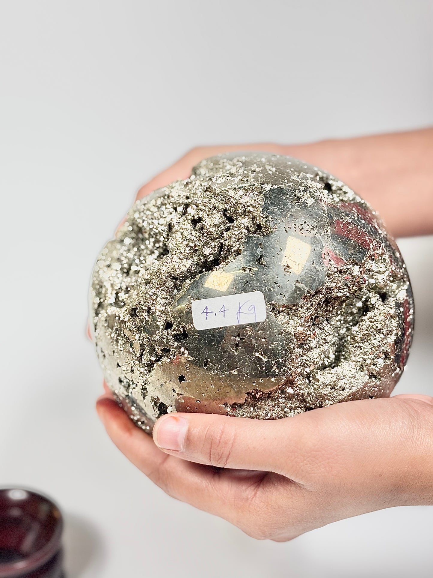 Extra Large Peruvian Pyrite Druzy Sphere 4.4 Kg – Abundance & Prosperity