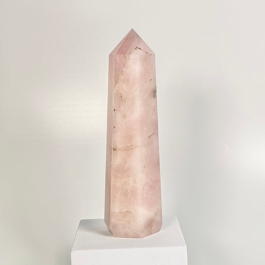 Rose Quartz Six-Facet Tower – 798g - Attract Love • Heal Emotionally • Radiate Compassion