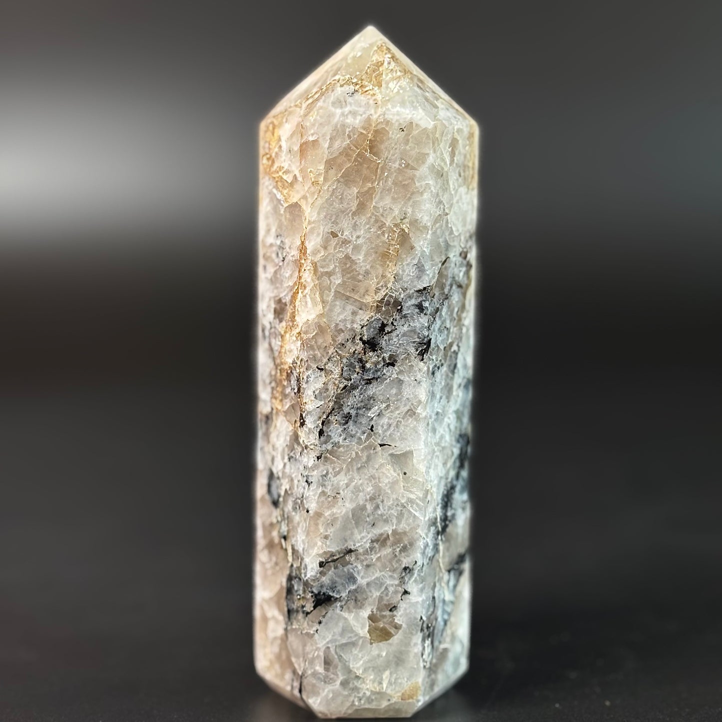 Rainbow Moonstone Large Tower - 500 Gm | Compassion & empathy