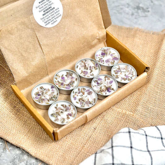 Lavender & Amethyst Soy Tealight Candle
