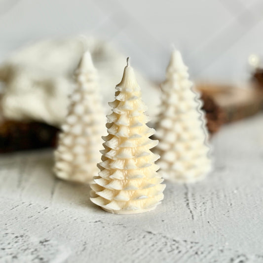 White Tree Candle | White | Soy Candle set of 3