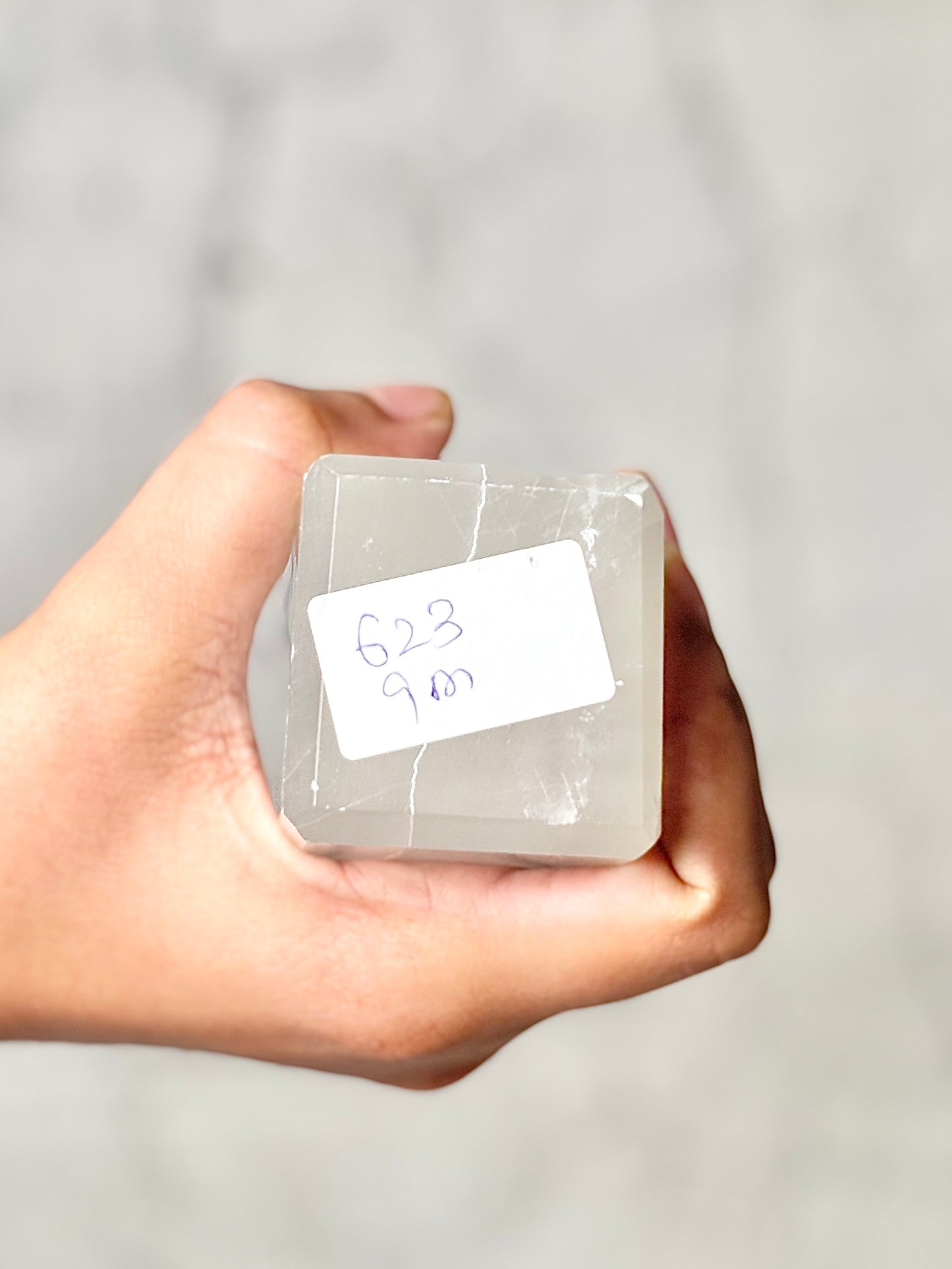Four Facet Selenite Tower – 623g - Soft Glow & Balanced Form