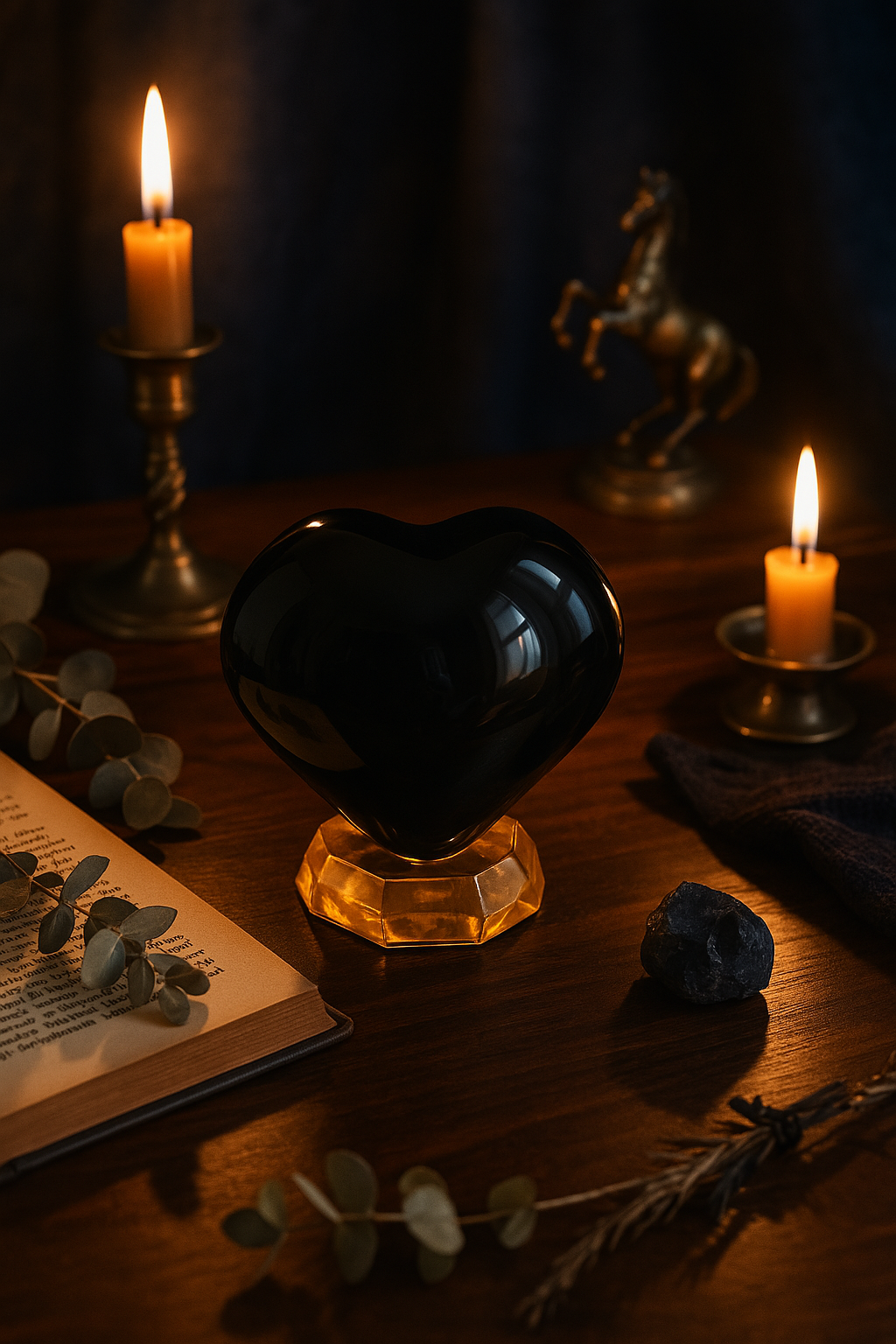 Black Obsidian XXL Heart | Restore Balance & Strengthen Protection