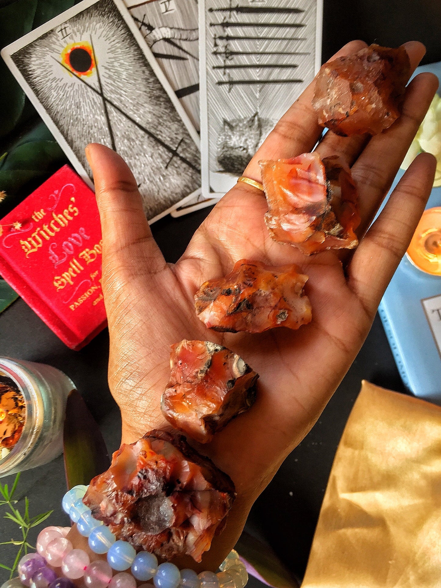 Orange Carnelian Rough Stone - 2 Piece | Of Motivation & Success Crystal Stones