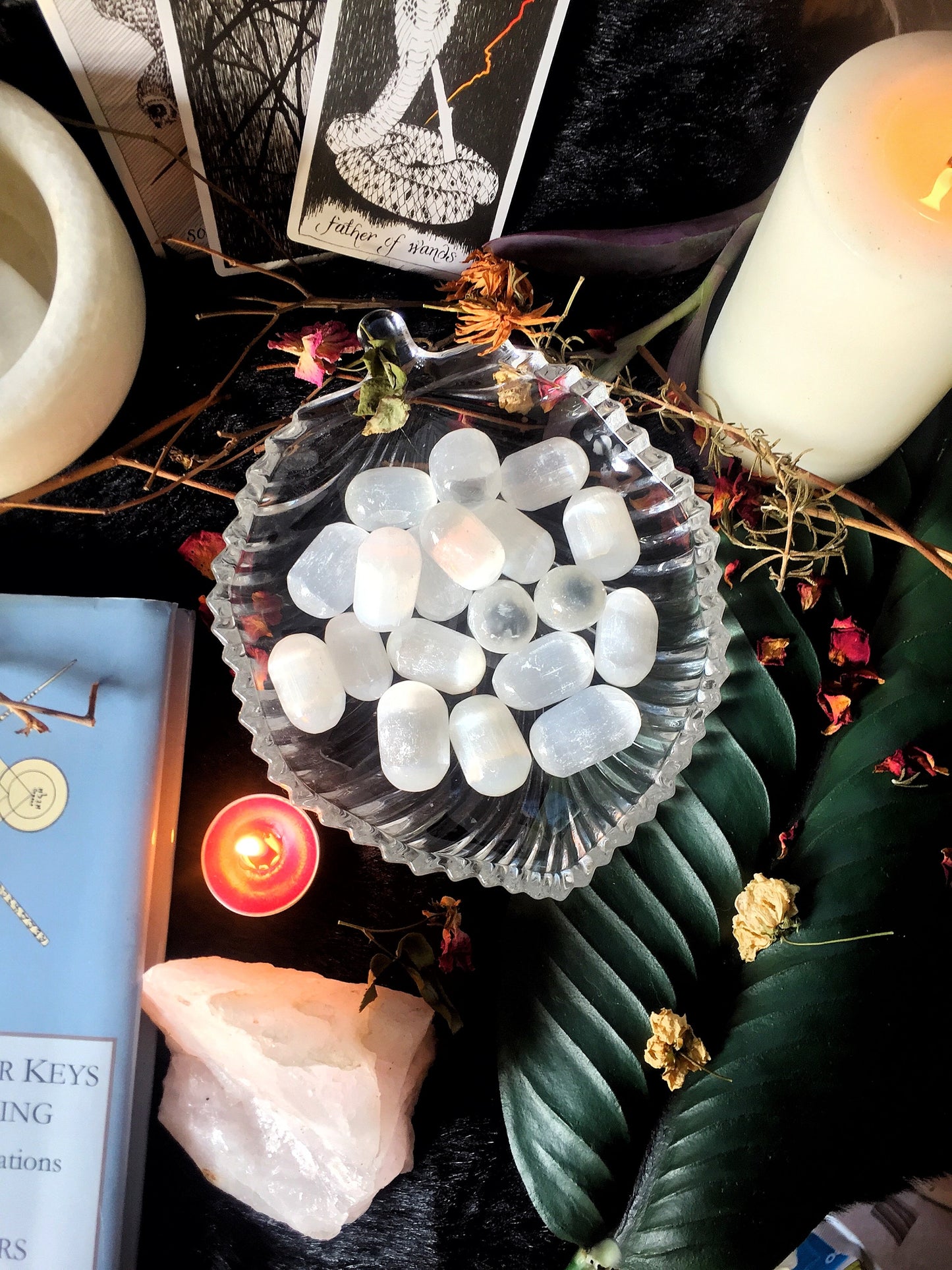 Selenite Tumble Stone | Helps Activating Third Eye & Crown Chakra Crystal