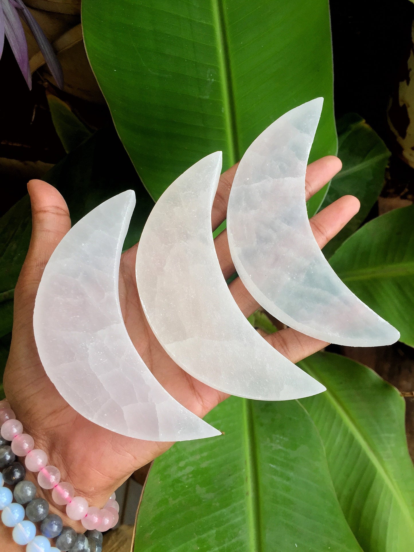 Selenite Crescent Moon | Crystal Cleansing