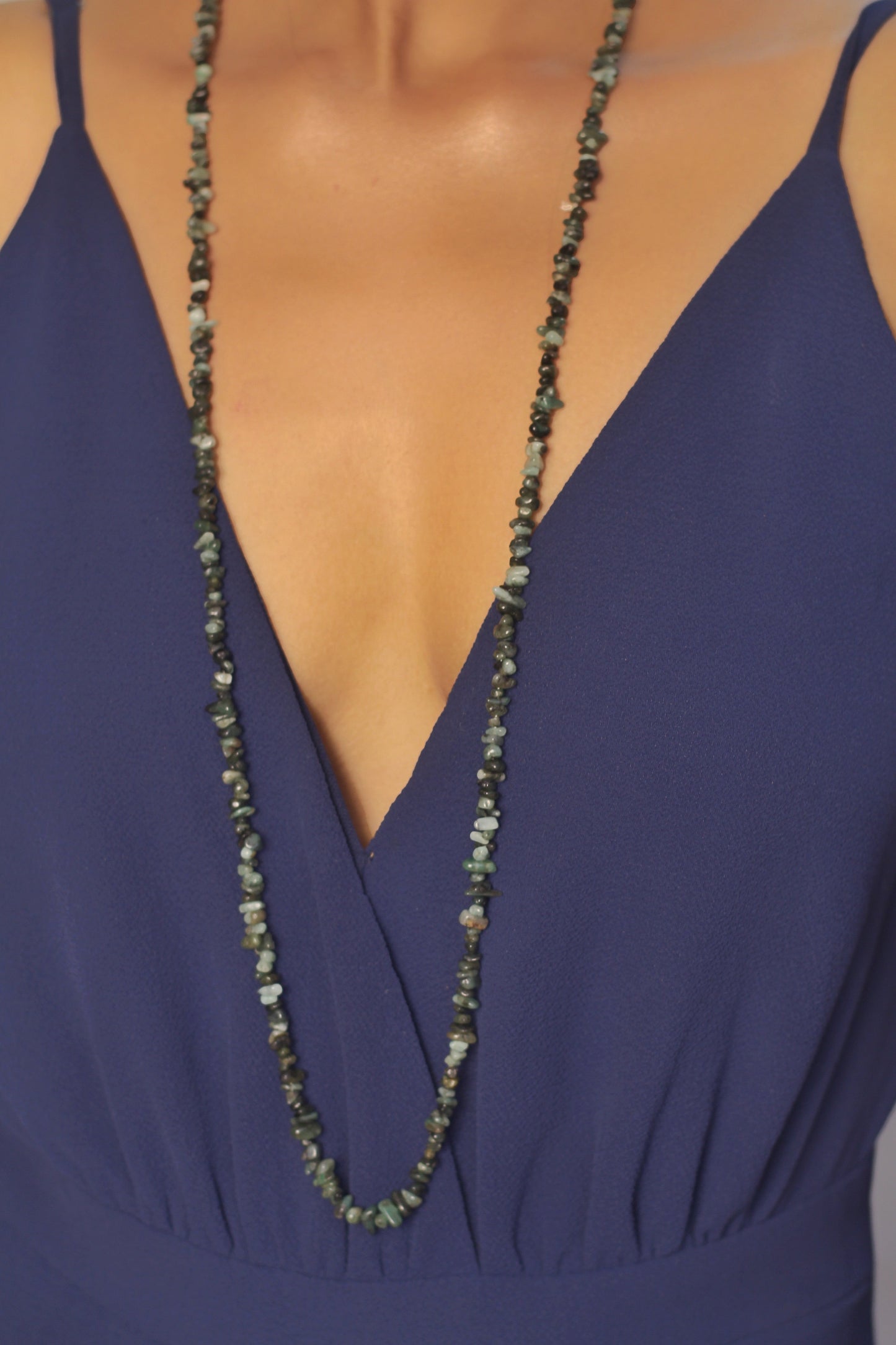 Emerald Chips String (Mala) Crystal