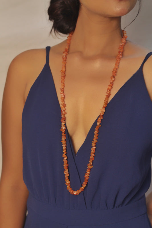 Orange Carnelian Chips String (Mala) Crystal