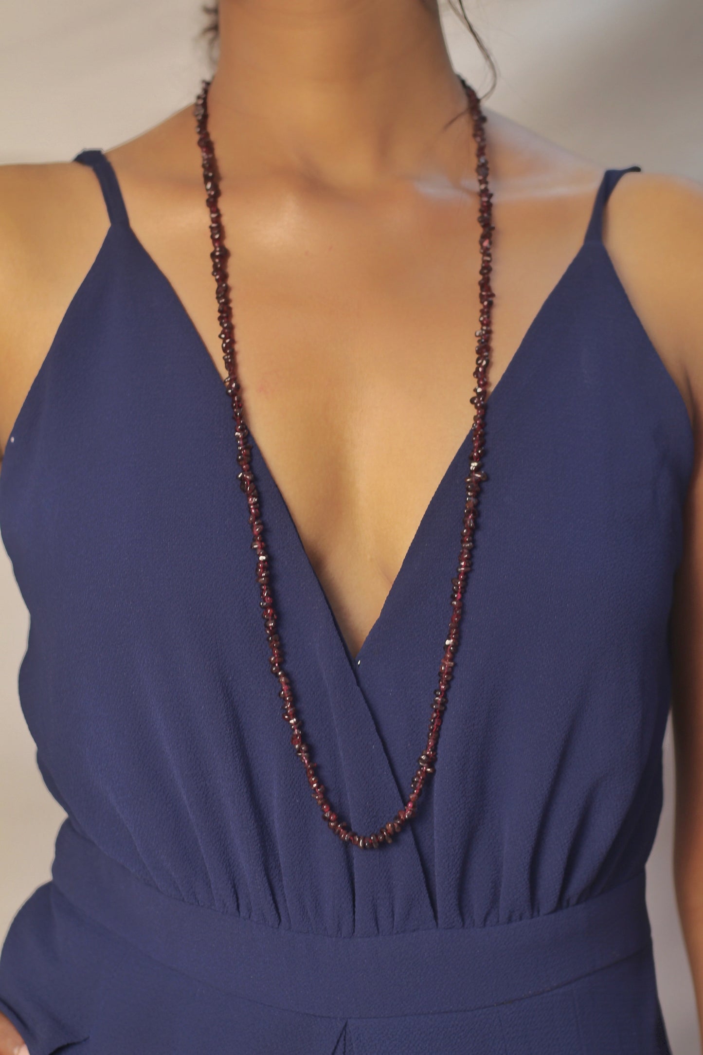 Garnet Crystal Chips String (Mala) Jewellery
