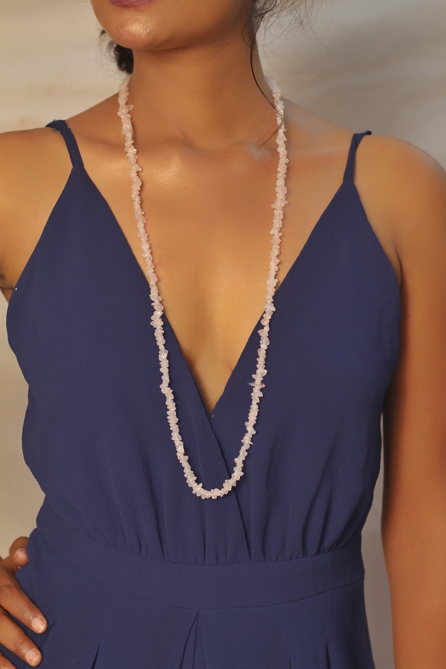 Rose Quartz Chips String (Mala) Crystal