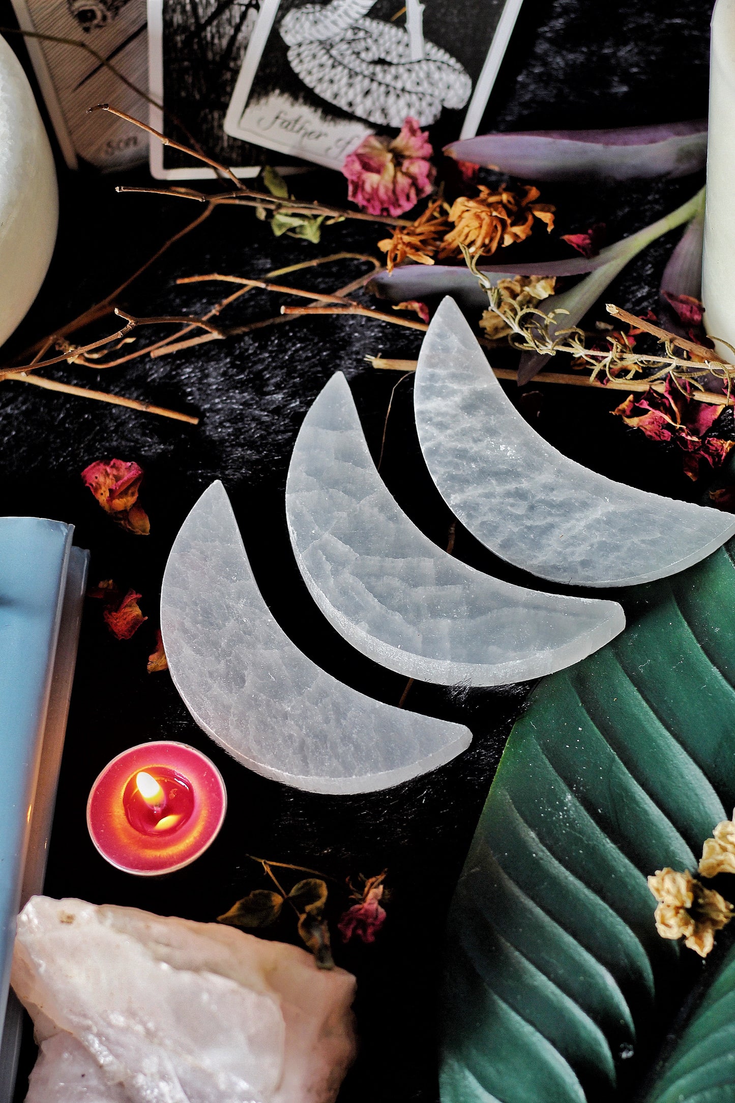 Selenite Crescent Moon | Crystal Cleansing