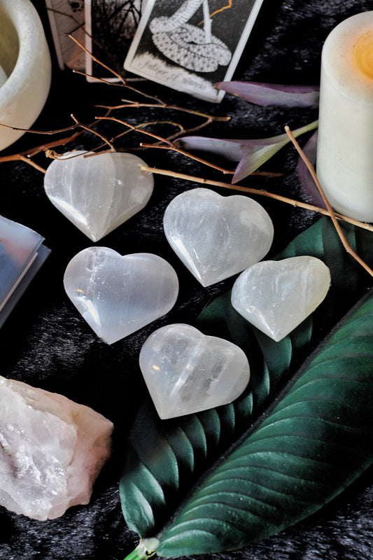 Selenite Heart in India