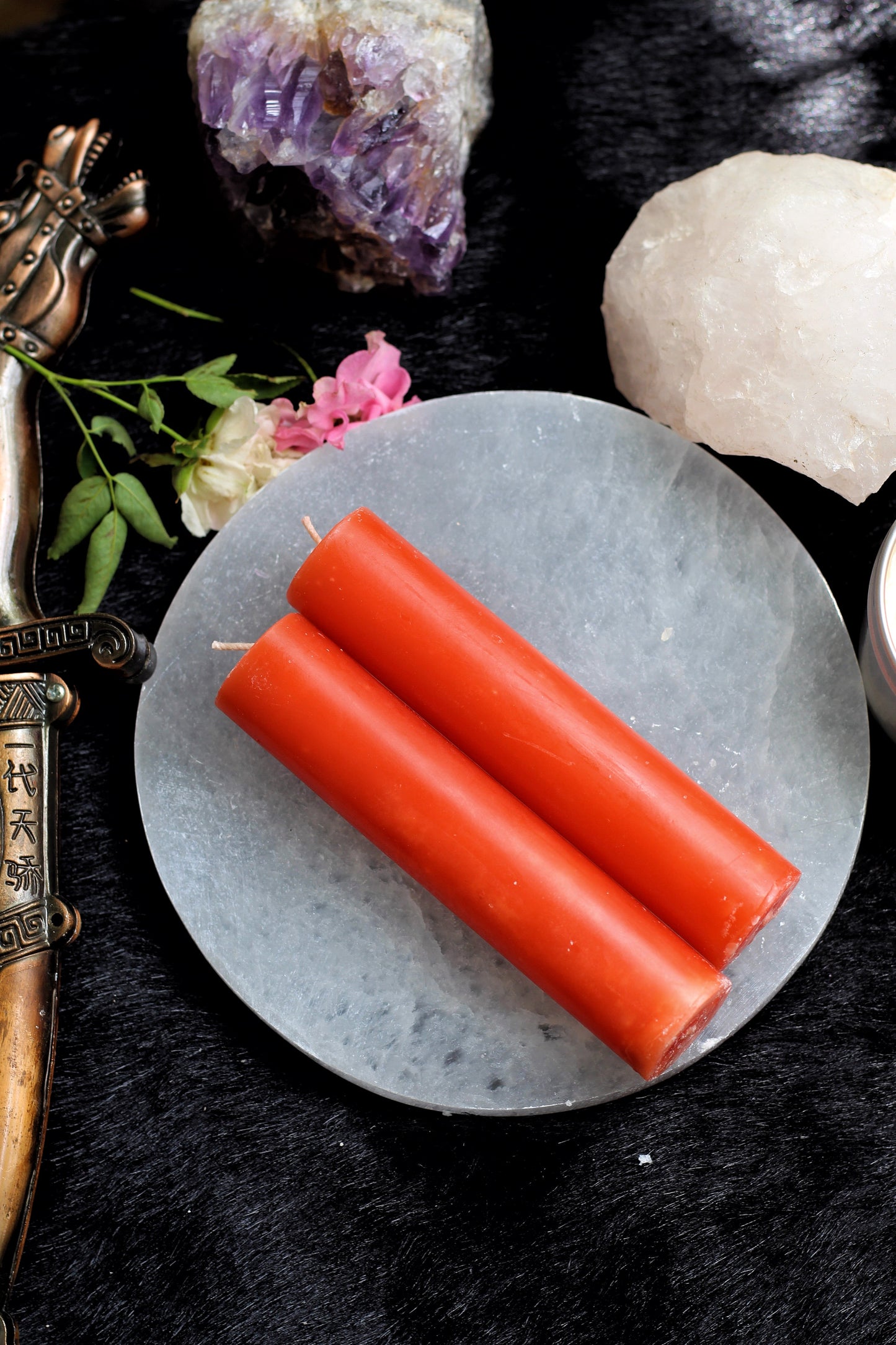 Orange Thick Candle