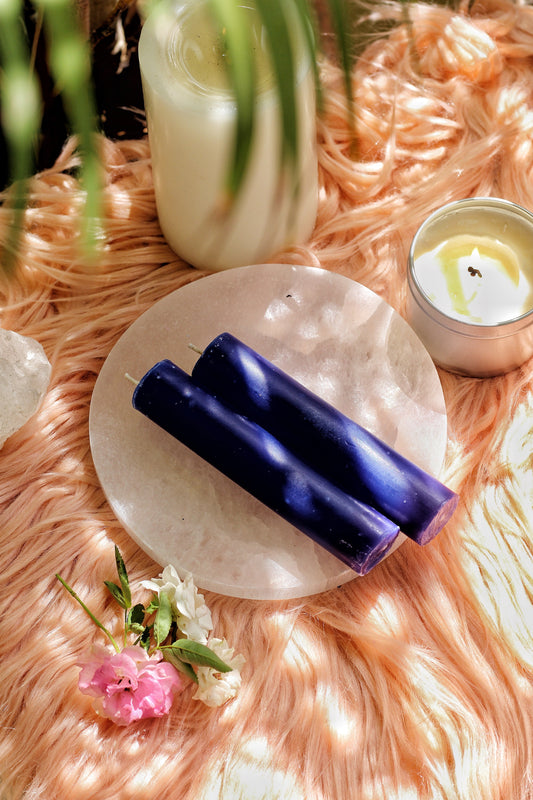 Blue Thick Candle