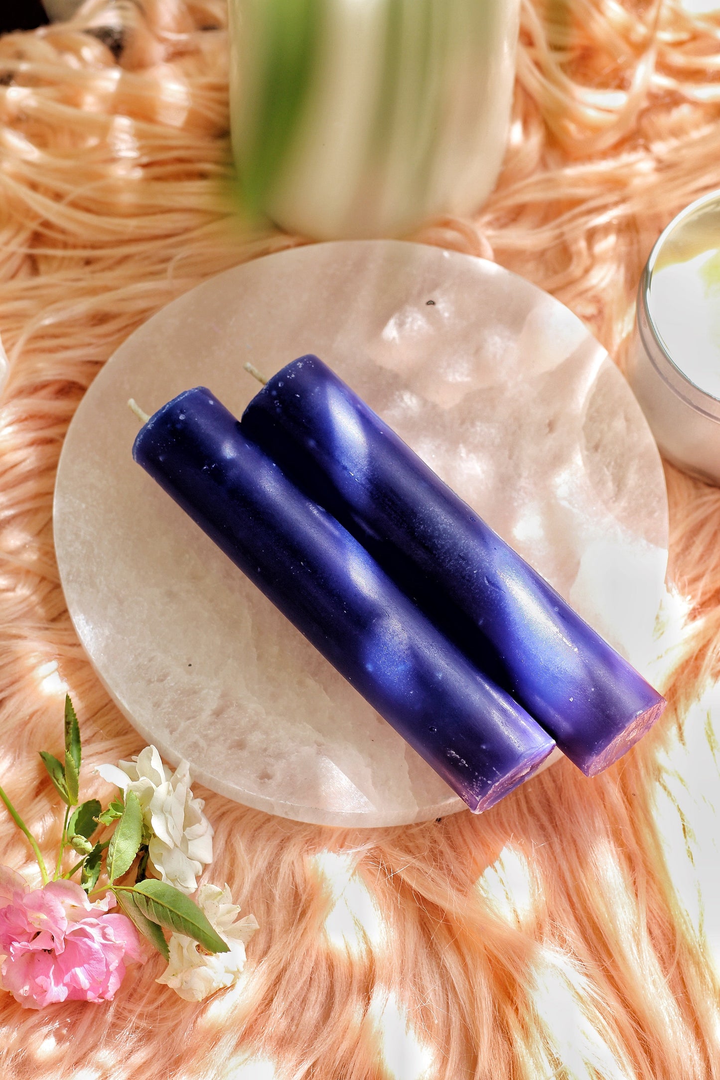 Blue Thick Candle