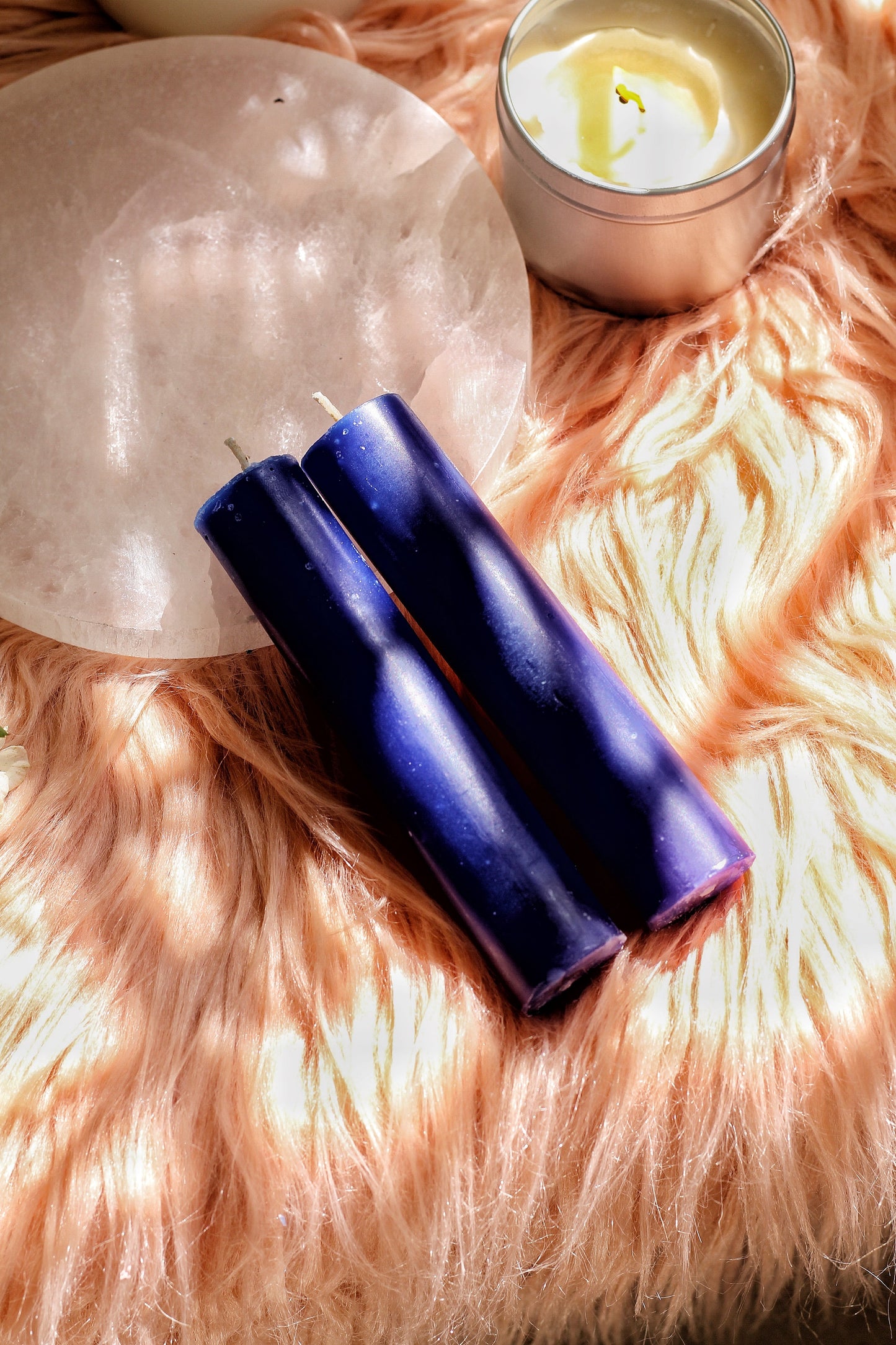 Blue Thick Candle