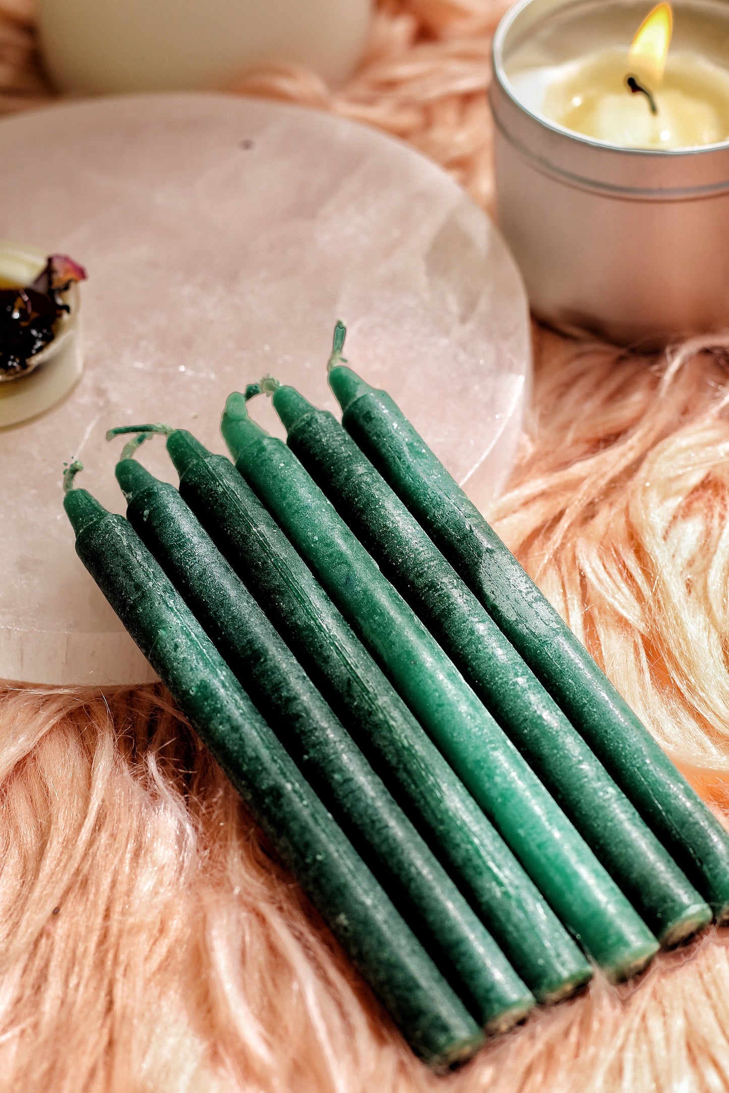 Green Candle | Spell Work - Set Of 25 50 100 200