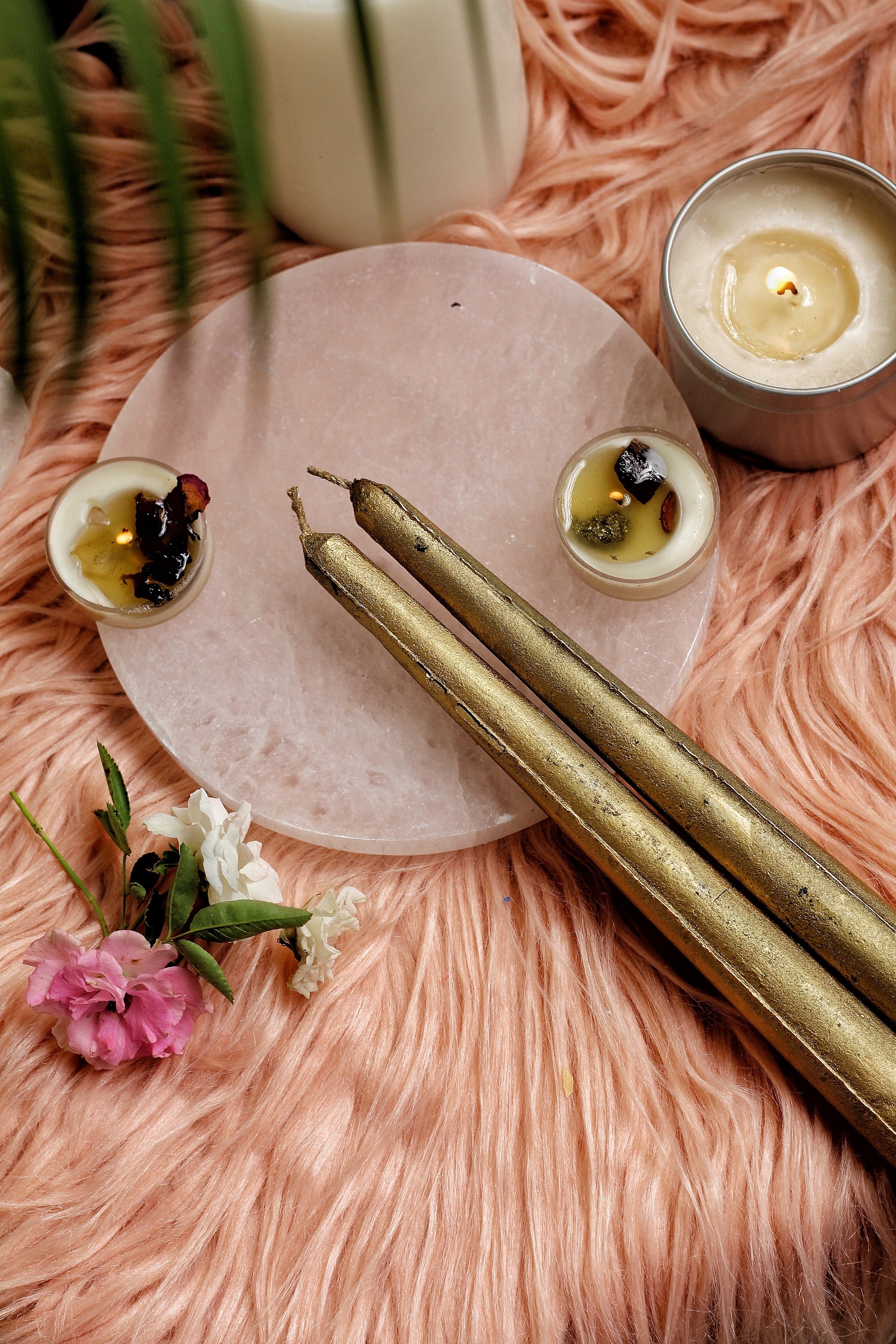 Gold Taper Candle - Set Of 5