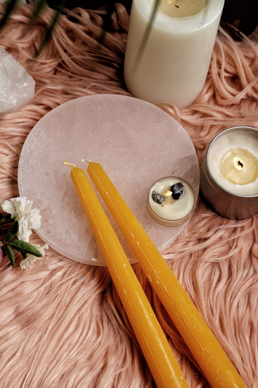 Orange Taper Candle - Set Of 5