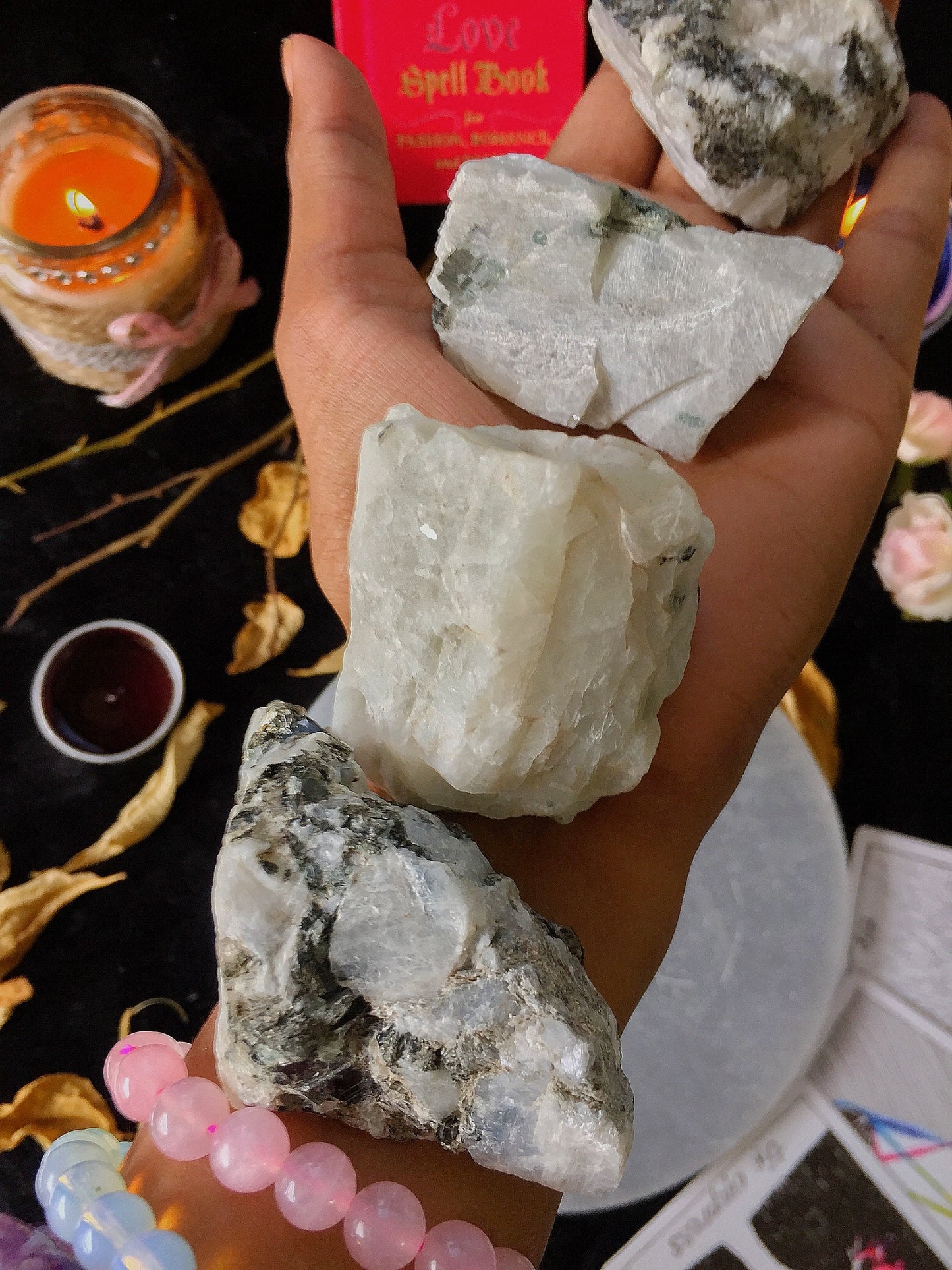 Rainbow Moonstone Raw Chunks - 1 Chunk Crystal