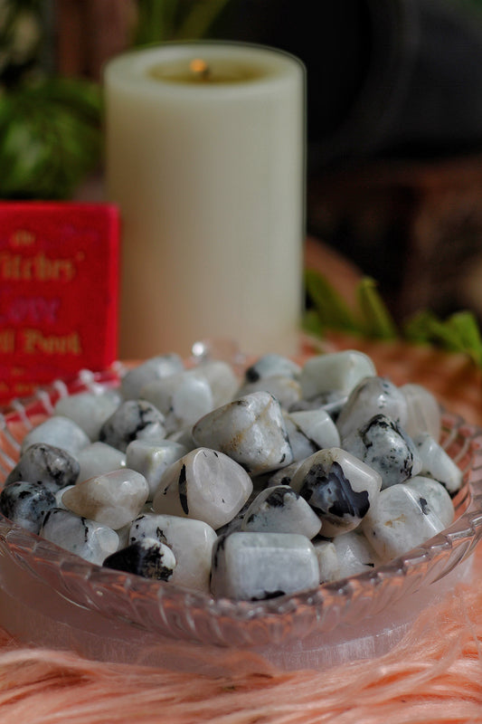 Rainbow Moonstone Tumble Stone | Balance Feeling & Promotes Mental Peace Crystal