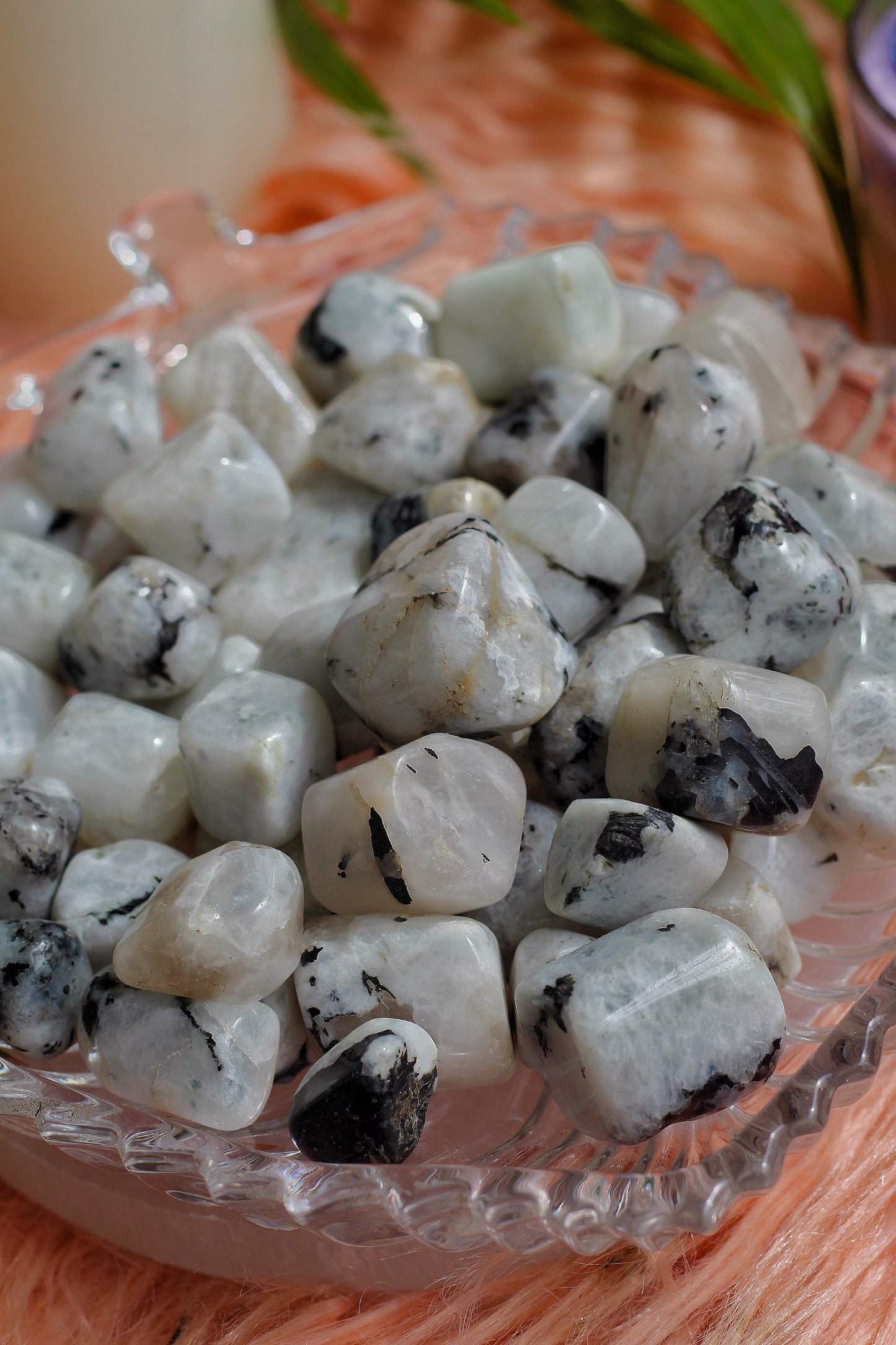 Rainbow Moonstone Tumble Stone | Balance Feeling & Promotes Mental Peace Crystal
