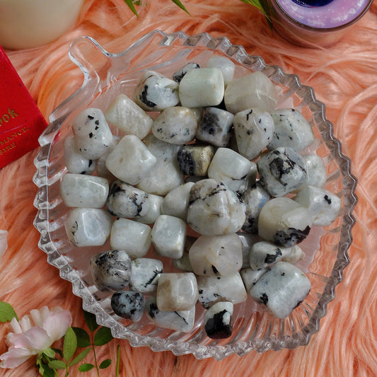 Rainbow Moonstone Tumble Stone | Balance Feeling & Promotes Mental Peace Crystal