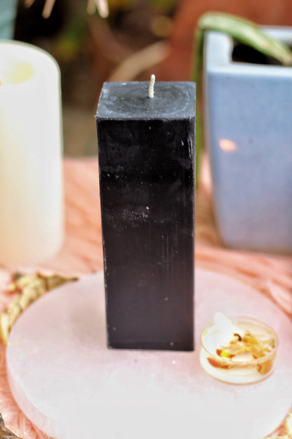 Black Pillar Candle | For Spell Work