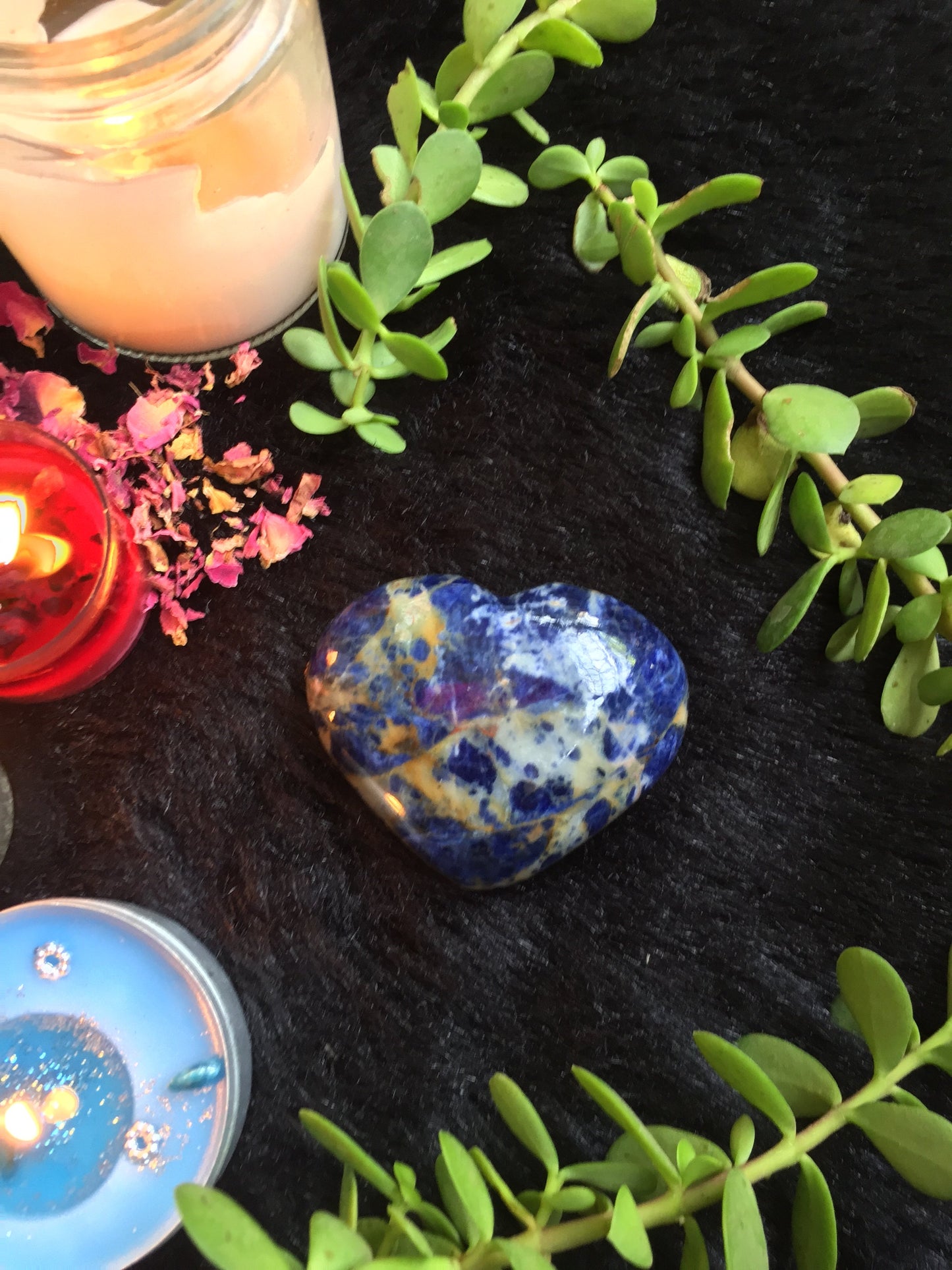 Sodalite Heart - Stone For Emotional Balance Crystal