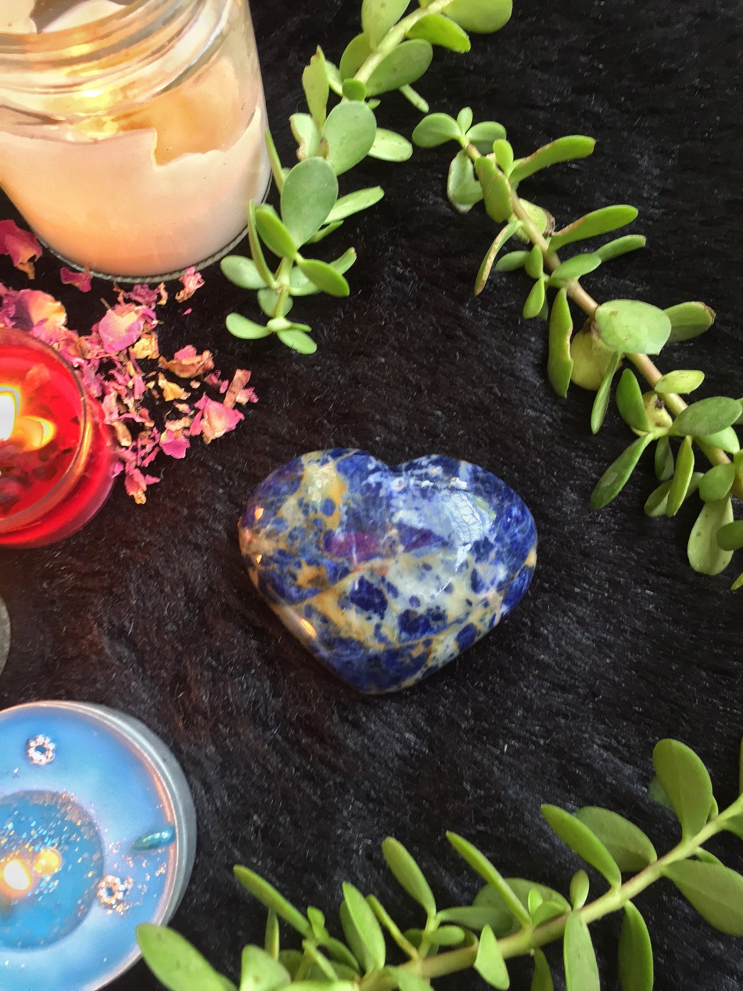 Sodalite Heart - Stone For Emotional Balance Crystal