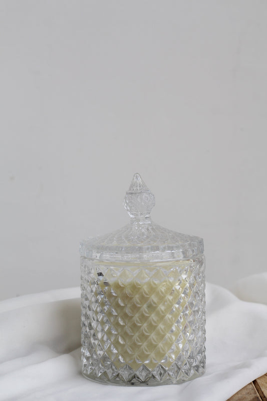 Clear Diamond Jar | Soy Candle
