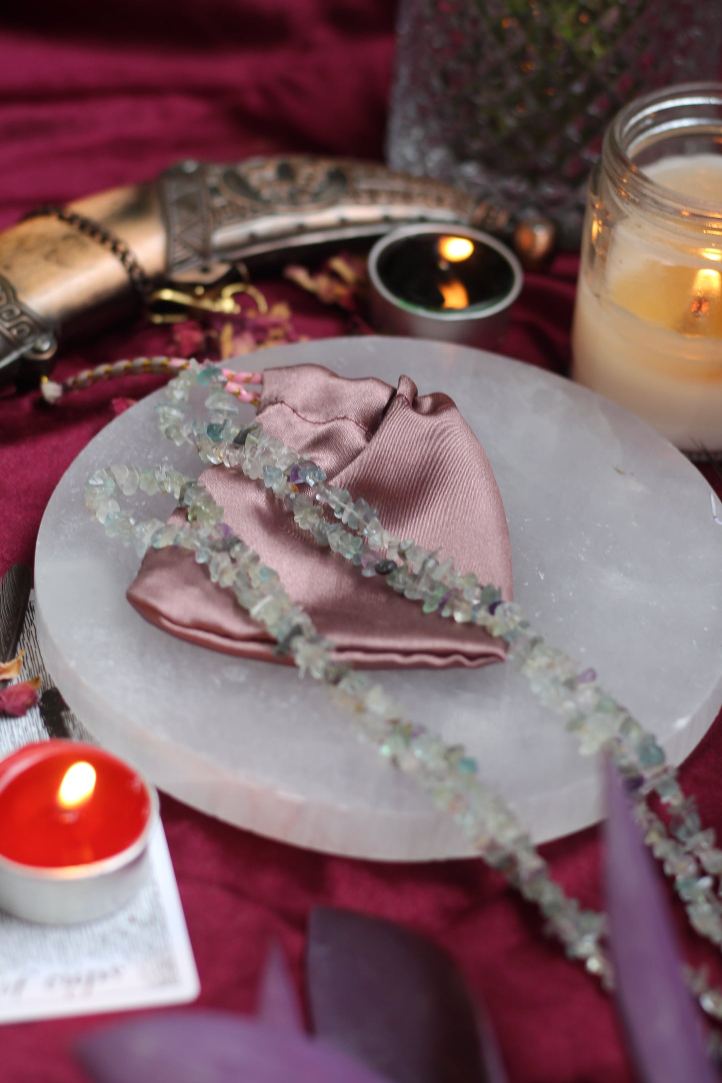 Fluorite Chips String (Mala) Crystal