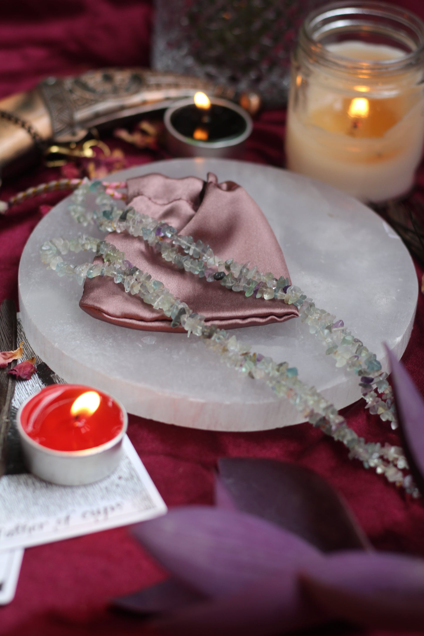 Fluorite Chips String (Mala) Crystal