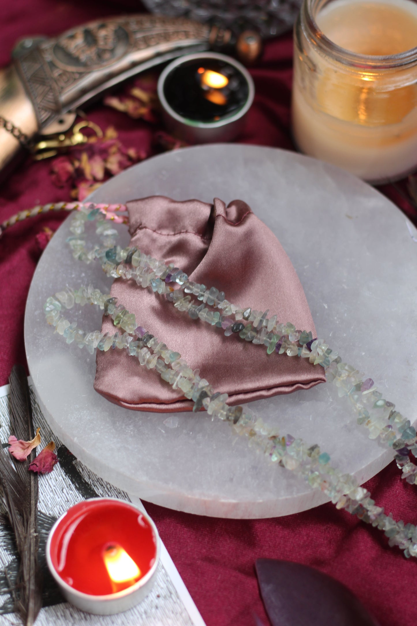 Fluorite Chips String (Mala) Crystal