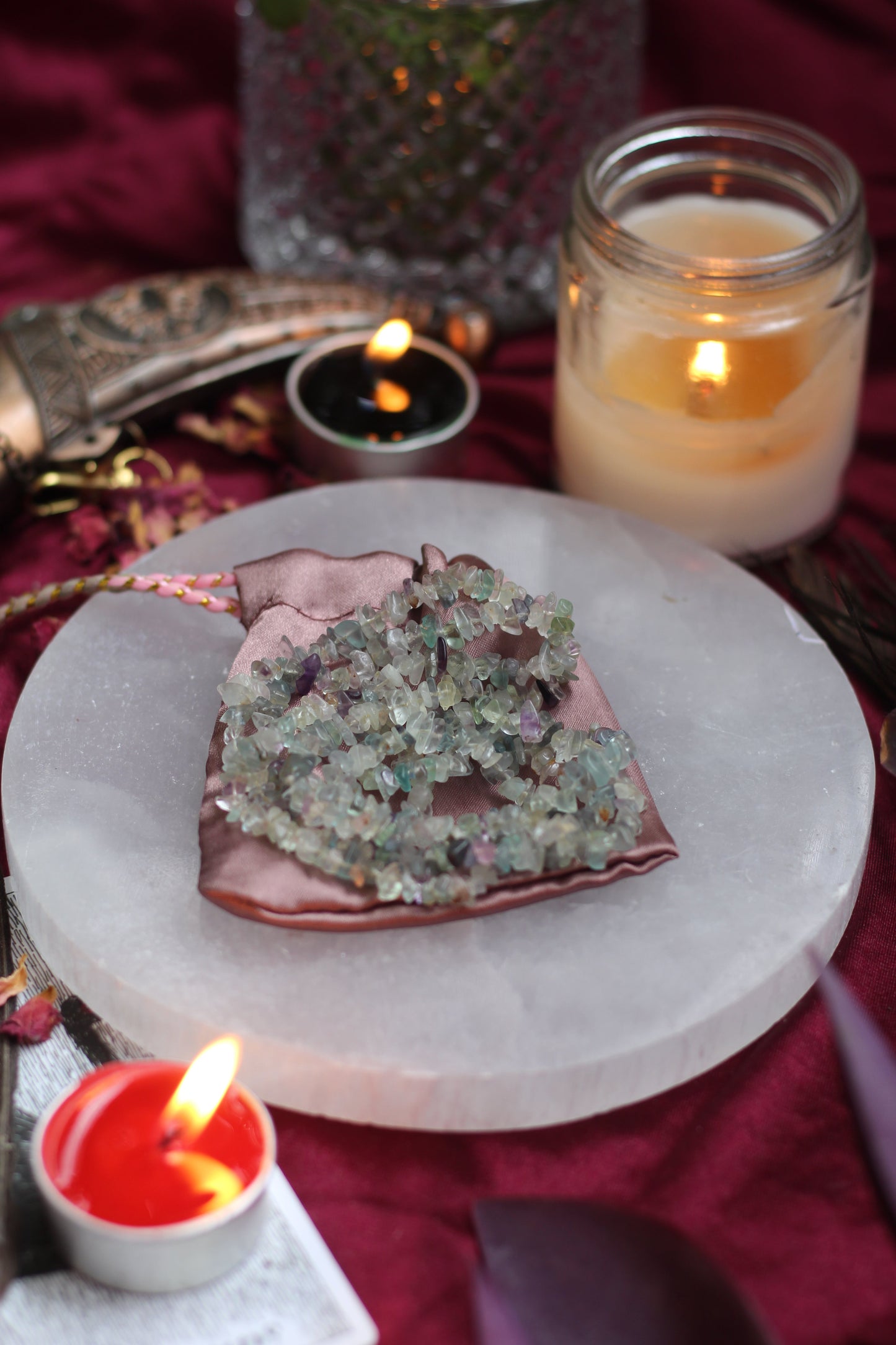 Fluorite Chips String (Mala) Crystal