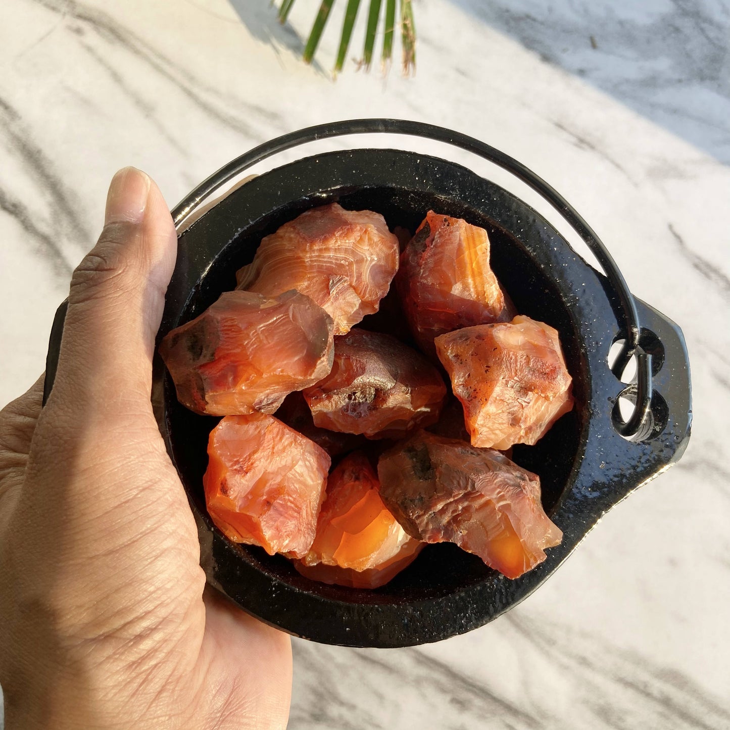 Orange Carnelian Rough Stone - 2 Piece | Of Motivation & Success Crystal Stones