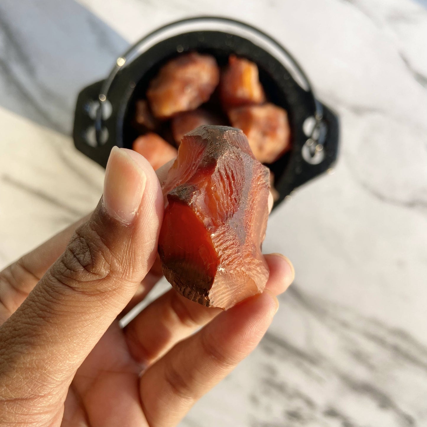 Orange Carnelian Rough Stone - 2 Piece | Of Motivation & Success Crystal Stones