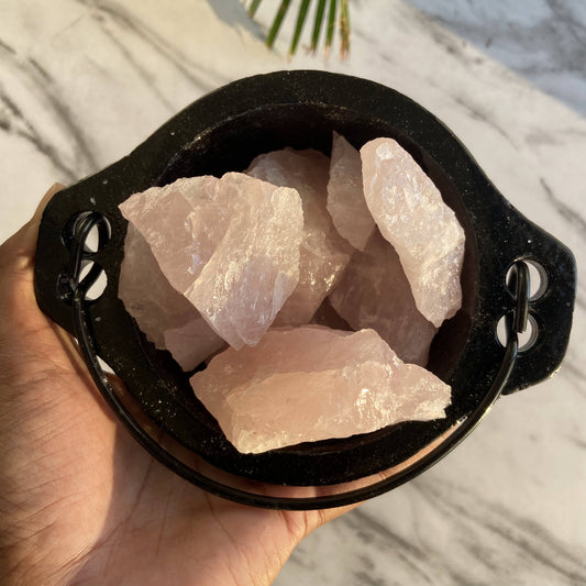 Rose Quartz Raw Stone | For Love & Self Confidence Crystal Stones