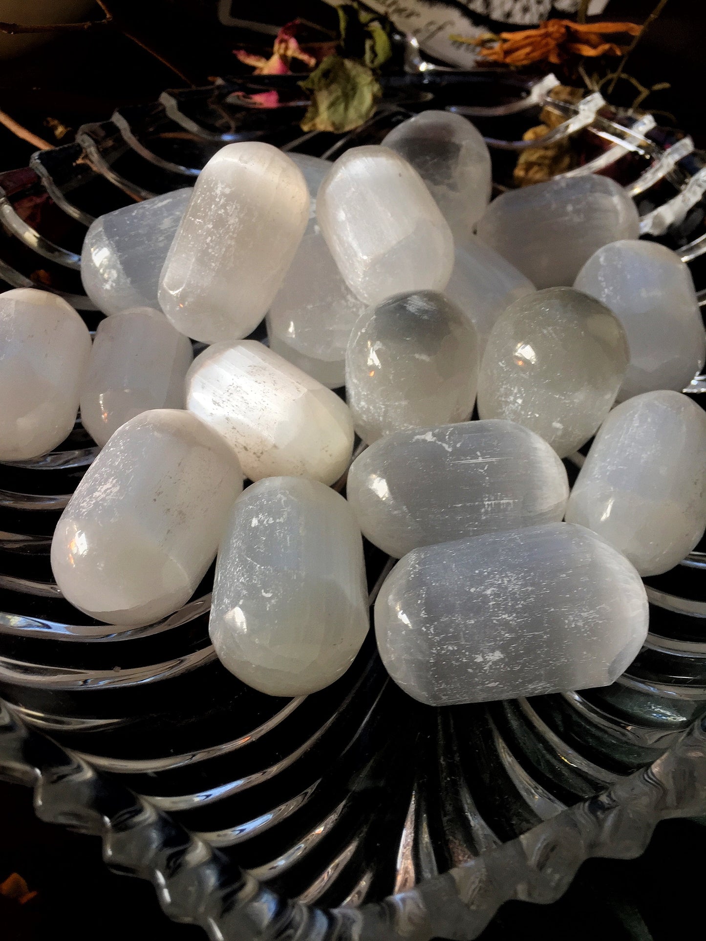 Selenite Tumble Stone | Helps Activating Third Eye & Crown Chakra Crystal
