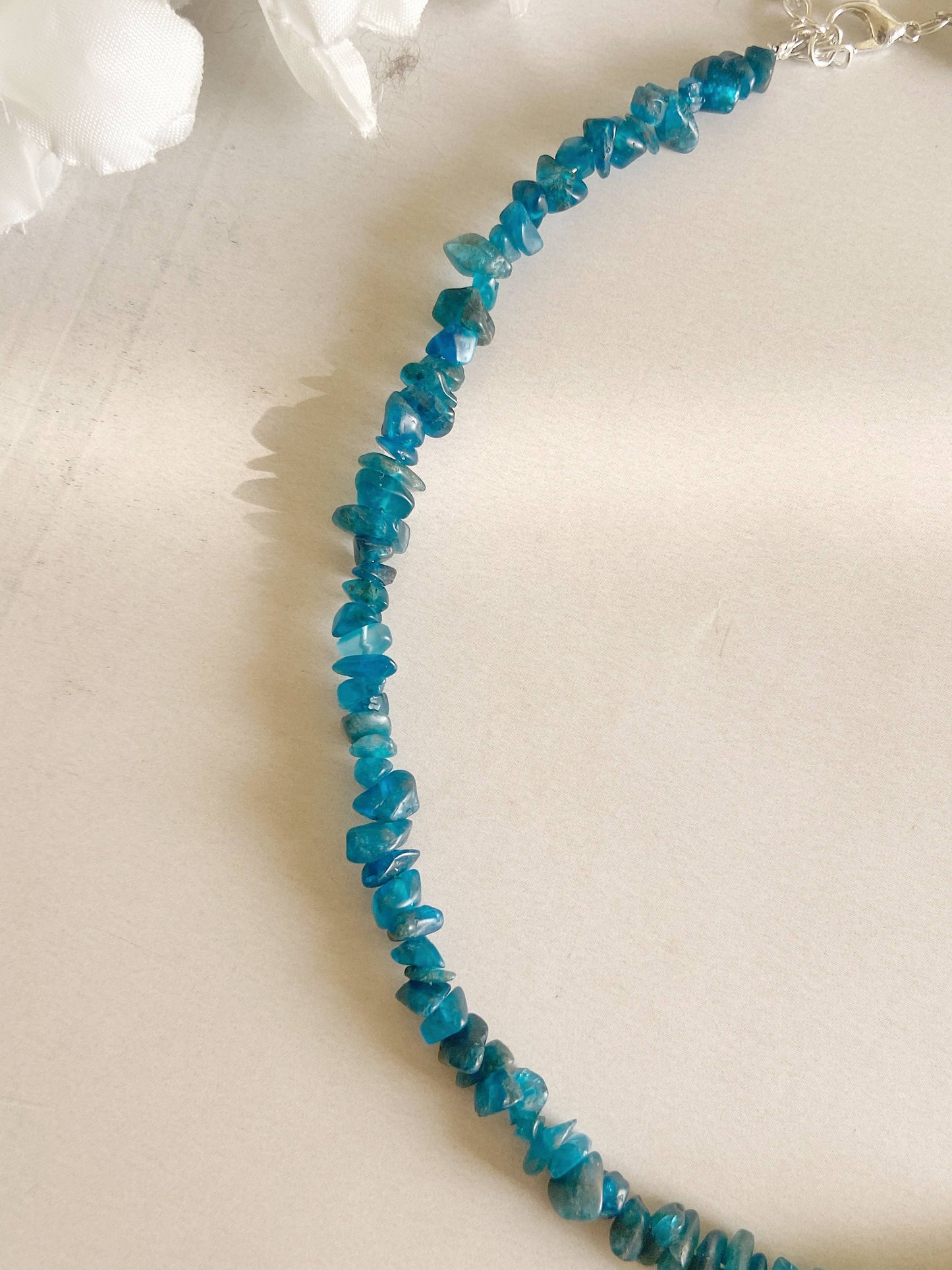 Blue Apatite Chips Necklace | Stone For Motivation & Independence Crystal Stones