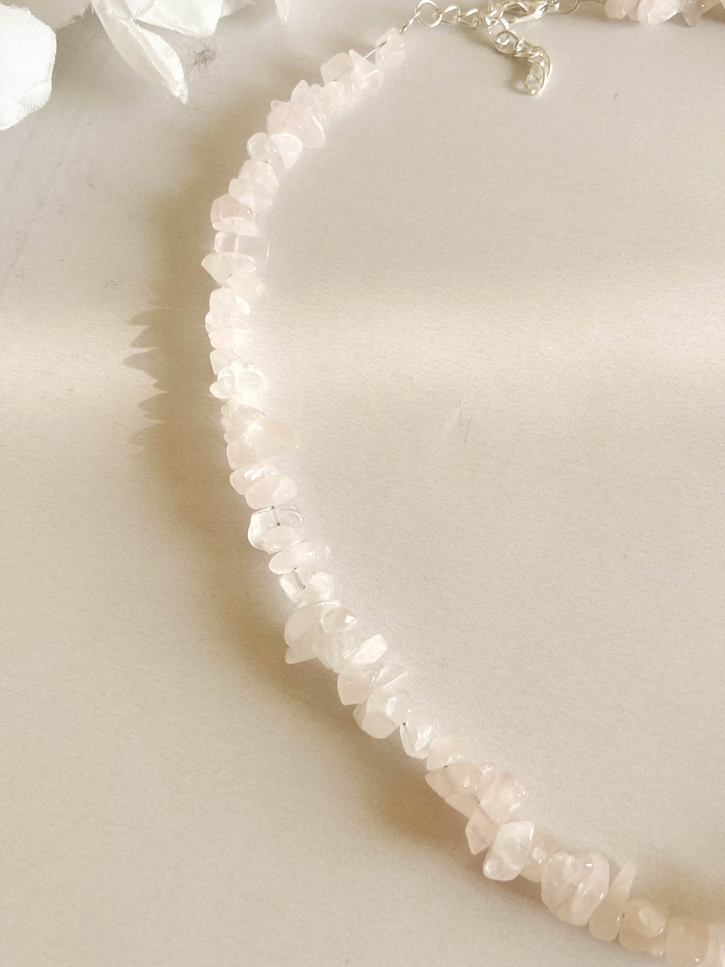 Rose Quartz Chips Necklace | Stone Of Love & Self Crystal Stones