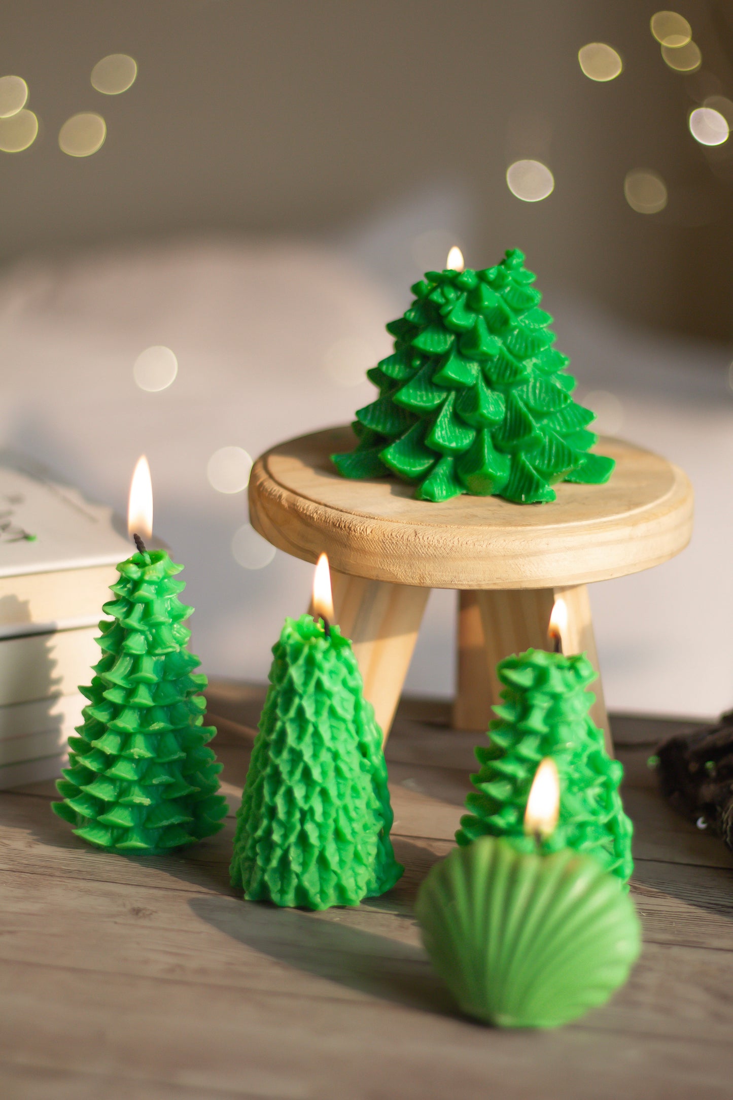 Green Tree Candle Combo | Set of 7 Candles