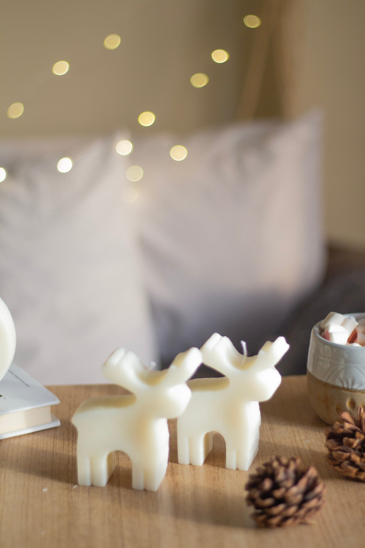 Deer White Scented Soy Candle | Set of 2